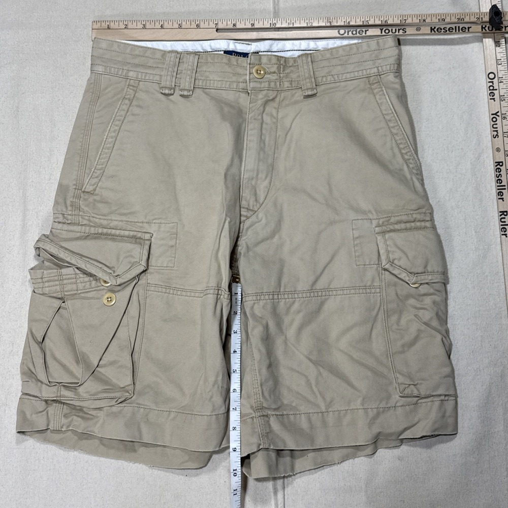Vintage Polo Ralph Lauren Cargo Shorts Men's 33 Khaki Paratrooper Utility 9.5"